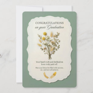 Elegant Graduation Card: Congratulations Invitation