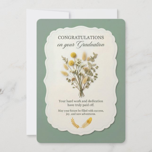 Elegant Graduation Card: Congratulations Invitation (Front)