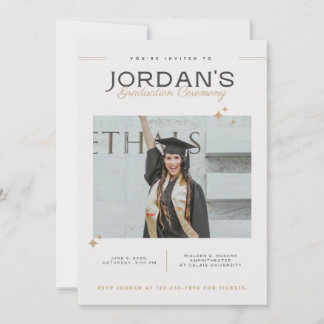 Elegant Graduation Ceremony Invitation  