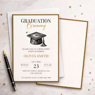 Elegant Graduation Ceremony Invitation