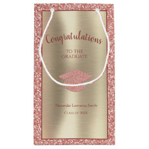 Elegant Graduation Class of 2021 Congratulations Small Gift Bag