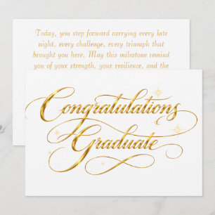 Elegant Graduation Congratulations Design Holiday Card