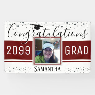 Elegant Graduation Congratulations Photo Wine Banner