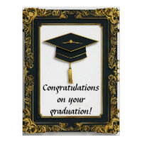 Elegant Graduation Diploma with Mortarboard
