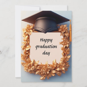Elegant Graduation Frame with Mortarboard Invitation