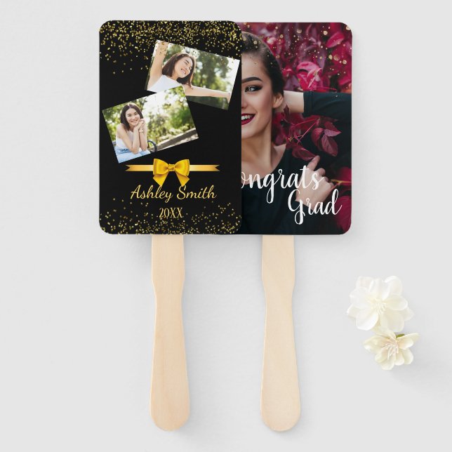elegant Graduation Hand Fan (Front and Back)