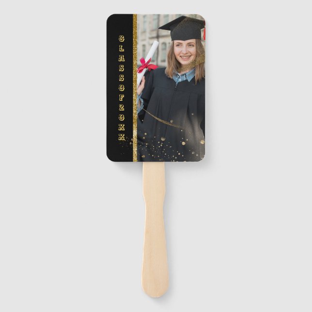elegant Graduation Hand Fan (Back)