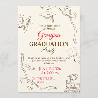 Elegant Graduation Invitation Card DesigInvitation