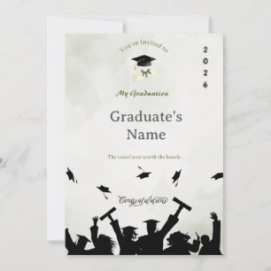 Elegant Graduation Invitation Custom Name & Year
