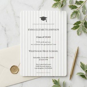 Elegant Graduation Invitation Template, Modern