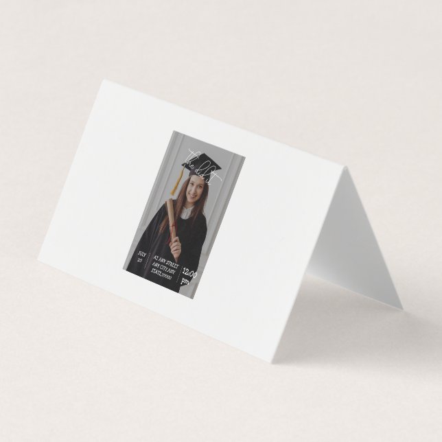 Elegant Graduation Invitation — "the Did It! (Front)