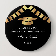 Elegant Graduation Keepsake Black and Gold Theme