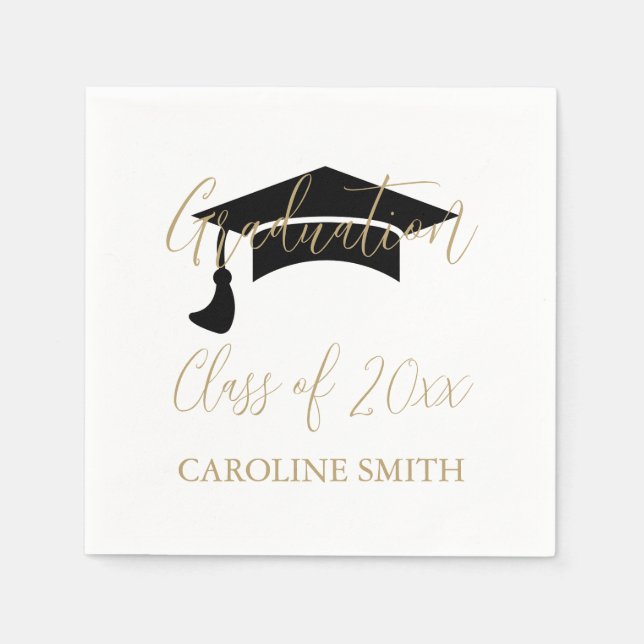 Elegant Graduation Party Napkin (Front)