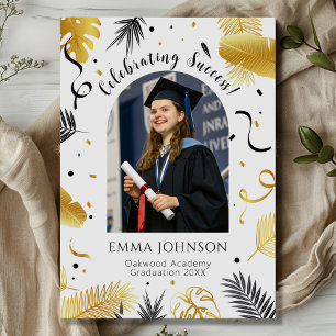 Elegant Graduation Party Photo Collage Invitation