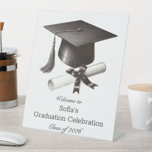 Elegant Graduation Pedestal Sign