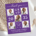 Elegant Graduation Personalised 6 Photo Thank You Postcard<br><div class="desc">Introducing our exquisite personalised graduation thank you cards, the perfect way to express your gratitude and appreciation in style. Designed for the modern graduate, these cards feature a sleek and elegant layout adorned with a chic photo collage option, allowing you to showcase up to six of your favourite senior year...</div>