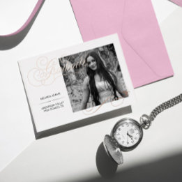 Elegant Graduation Photo Black & White