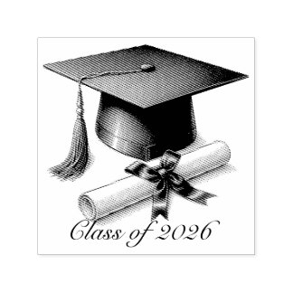 Elegant Graduation Self Inking Rubber Stamp