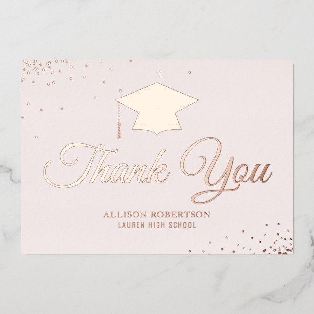 elegant graduation thank you card (Front)