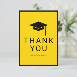 Elegant Graduation Thanks Card for Close Friends