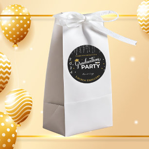 Elegant Graduation Year Glitter Classic Round Sticker