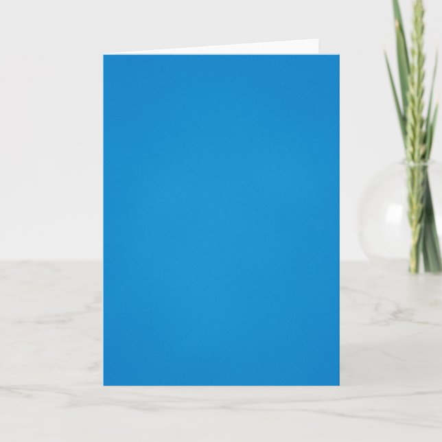 Elegant Grainy Cerulean Blue Note Card Template (Front)