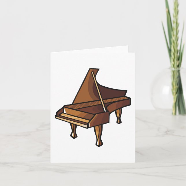 Elegant Grand Piano Music Lovers Design  Card (Front)
