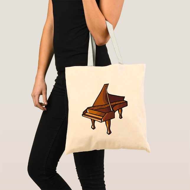 Elegant Grand Piano Music Lovers Design  Tote Bag (Creator Uploaded)
