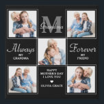 Elegant GRANDMA 5 Photo Collage Monogram Poem Faux Canvas Print<br><div class="desc">Surprise your grandma this mothers day with a personalised 5 photo unique grandmother poem & monogram canvas. "Always My Grandma, Forever My Friend" Personalise this grandma plaque with favourite photos, message and name.. Visit our collection for the best grandma mother's day gifts and personalised grandmother gifts. COPYRIGHT © 2022 Judy...</div>