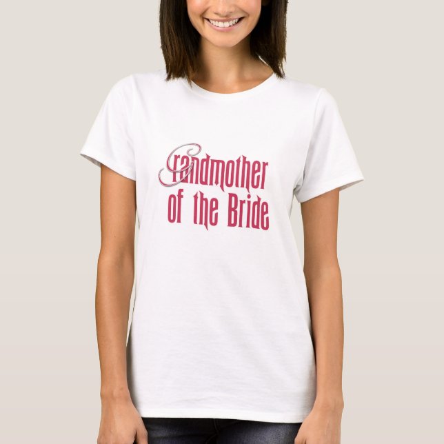 Elegant Grandmother of the Bride T-Shirt (Front)