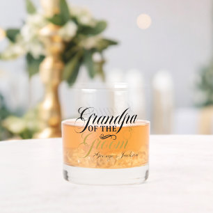 Elegant Grandpa of the Groom Wedding Whiskey Glass