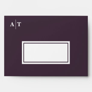 Elegant Grape Vine Monogram Wedding Invitation Envelope