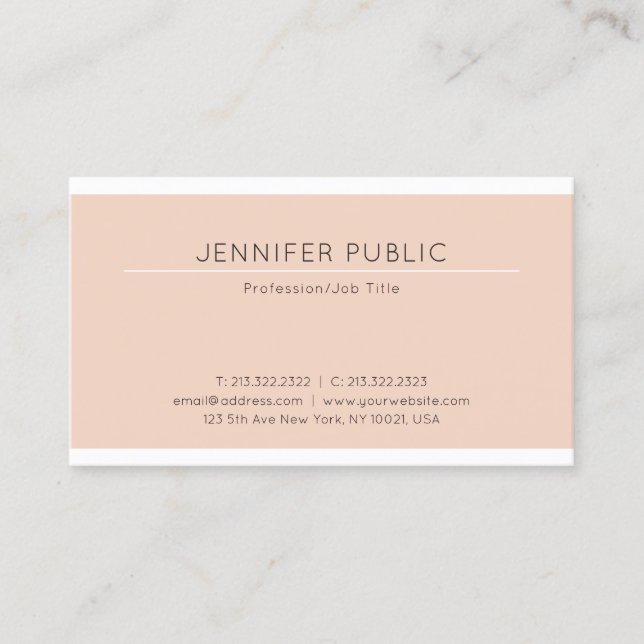 Elegant Graphic Design Minimal Plain Luxury Trendy Business Card (Front)