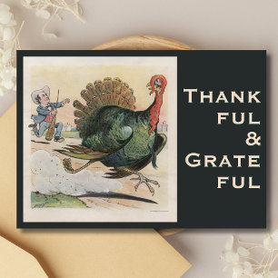 Elegant Grateful and Thankful Bryan’s Thanksgiving Holiday Card