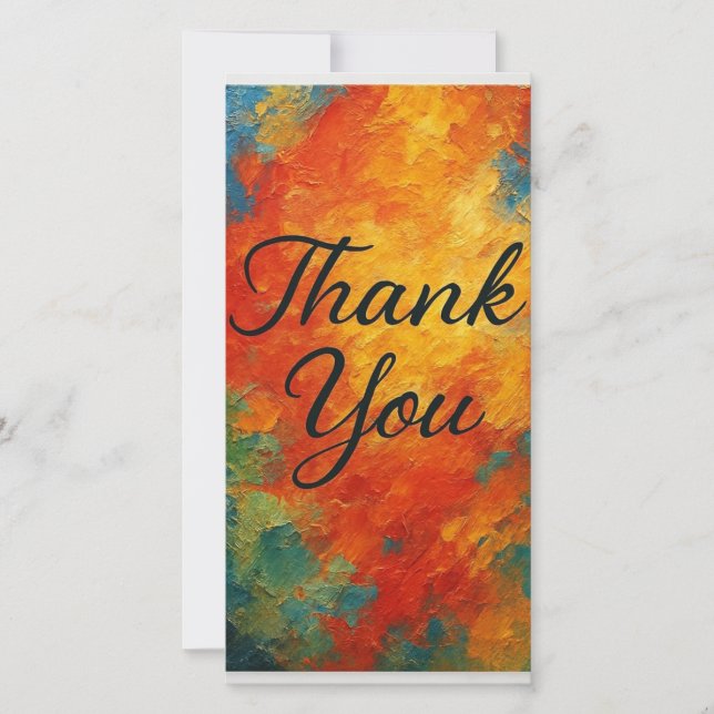   Elegant Gratitude – Abstract Thank You Art Card (Front)