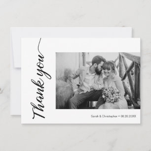 Elegant Gratitude: Modern Wedding Thank You Card w