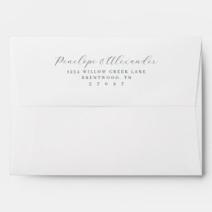 Elegant Gray Calligraphy Envelope