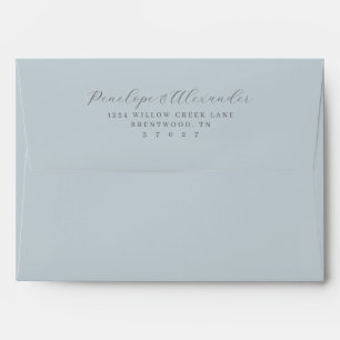 Elegant Gray Calligraphy Envelope