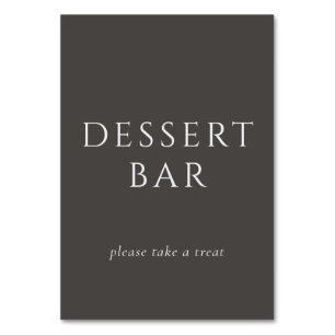 Elegant Gray Dessert Inviting Table Number