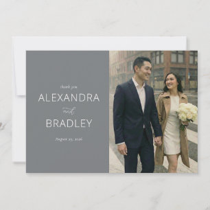 Elegant Gray Formal Attire Thank You Card