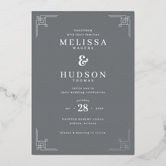 Elegant Gray Geometric (Front)