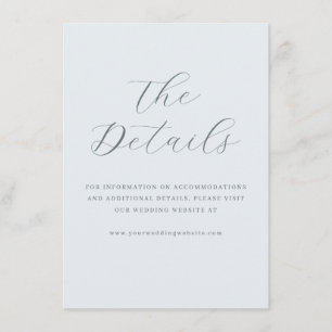 Elegant Gray Minimalist Calligraphy Enclosure Card