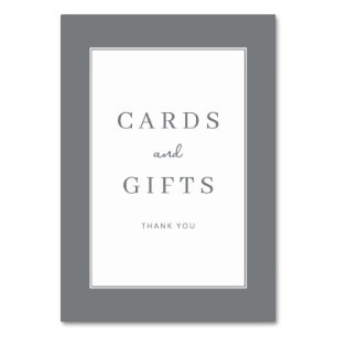 Elegant Gray Minimalist Thank You Card