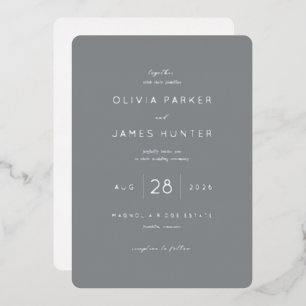 Elegant Gray Minimalist Wedding