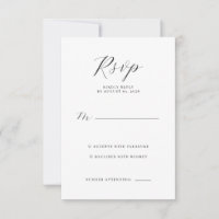 Elegant Gray RSVP Card