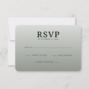 Elegant Gray RSVP Card