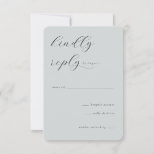 Elegant Gray RSVP Card