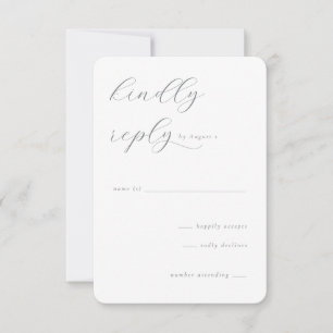 Elegant Gray RSVP Card