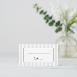 Elegant Gray Stripes Place Card