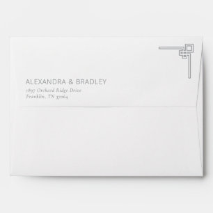 Elegant Grayscale Geometric Envelope